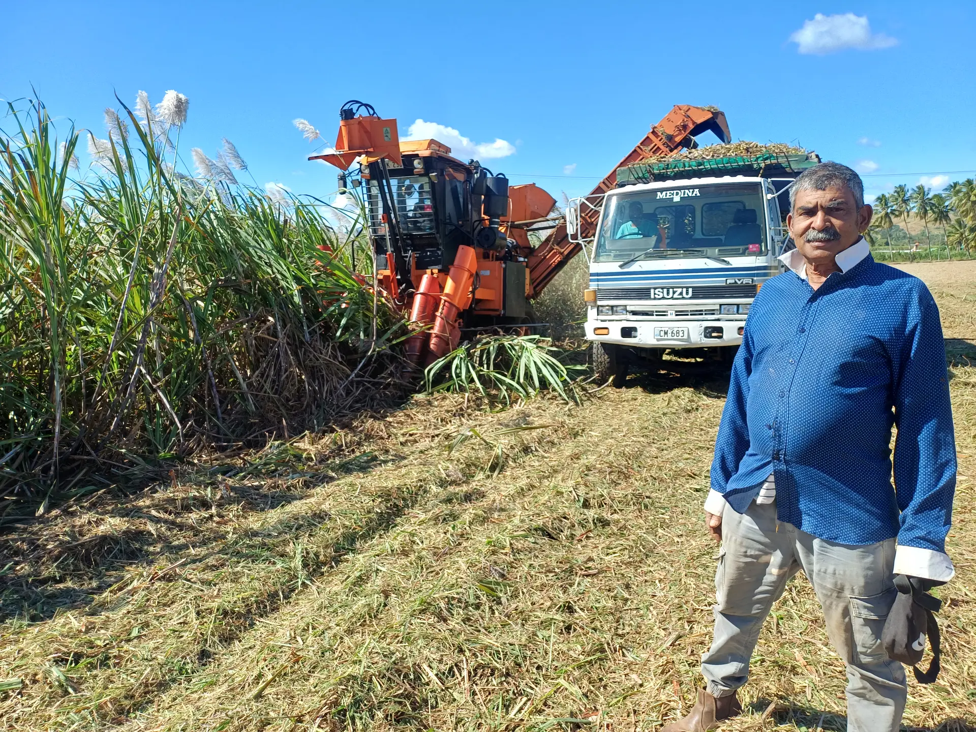 Chench Reddy in his sugarcane farm at Waiqele, Labasa on July 3, 2026. 