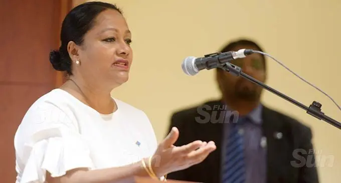 Minister for Housing Premila Kumar at the Suva Civic Centre on November 3, 2020. Photo: Ronald Kumar