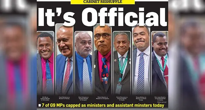 G9 MPs capped as ministers and assistant ministers.