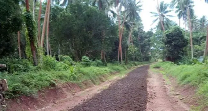 A Gau Island road after mintenance work. Photo: Fulton Hogan Hiways.  