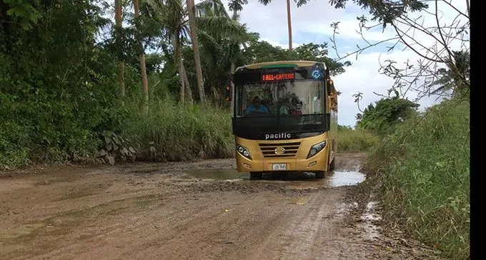 Potholes on Government roads in Taveuni Island on May 9,2019. 