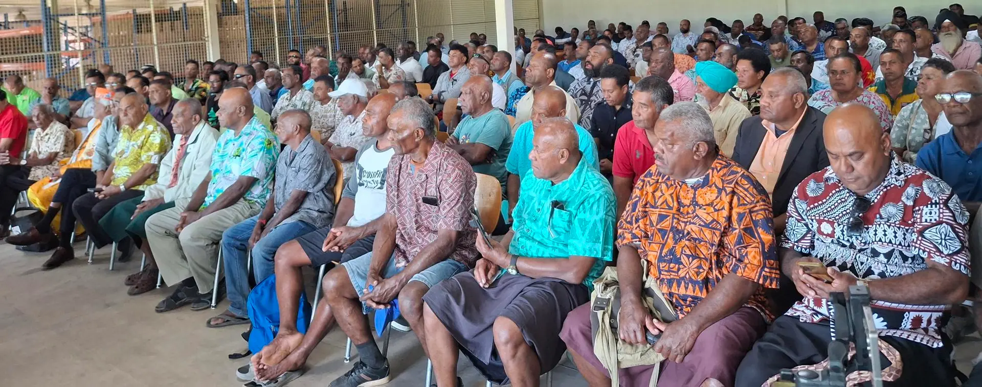 Sugarcane farmers in Rakiraki during consultations with the Special Committee on the Sugar Industry, led by Prime Minister Sitiveni Rabuka, at the GCR Hall.