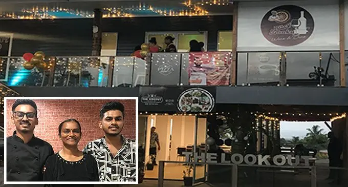 The newly opened restaurant. Photos: Laisa Lui. Inset: From left: Prashneel Kumar with his mother Seema Kumar and brother Prashant Rajput at the Hideout on August 30, 2022.