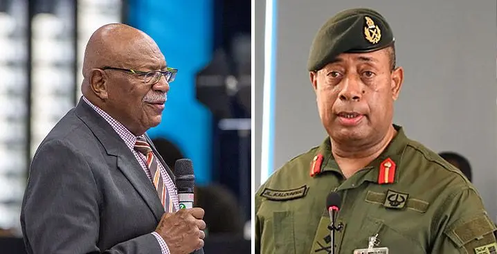 Prime Minister Sitiveni Rabuka and Republic of Fiji Military Forces Commander, Major-General Ro Jone Kalouniwai.