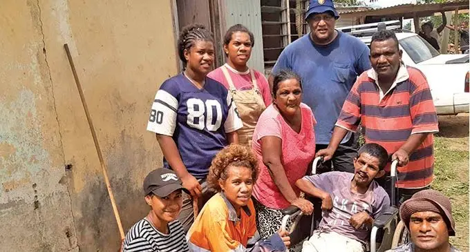 PYGMIES youth members after assisting Vishnu Banu and her family at their Naikabula home in Lautoka