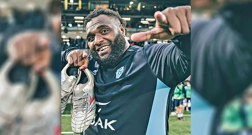 Flying Fijian and Bayonne tighthead prop Luke Tagi after their 12-8 win over Toulouse in the French Top1 4 clash on November 2, 2024. Tagi joins the Flying Fijians squad this week..  Photo: Bayonne Rugby. 
