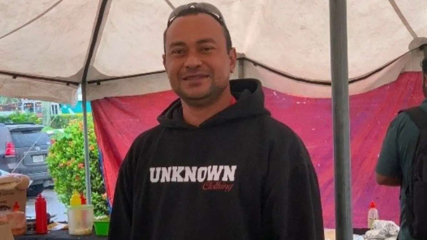 Mr Sione Maile Fakatava at the USP Market Day on Friday last week. 