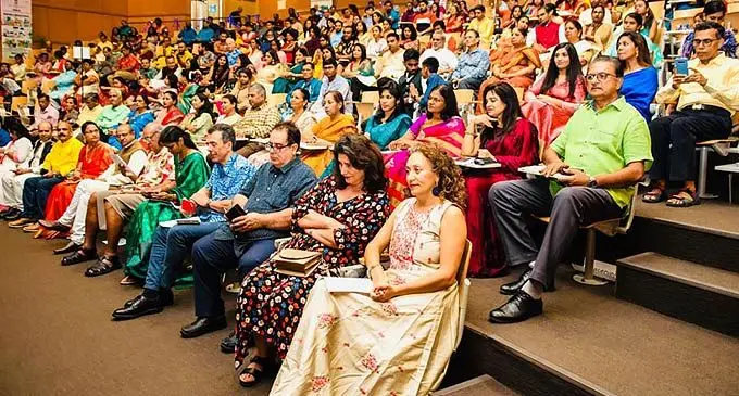 Mote than 300 people gathered to celebrate the Diwali Utsav at the University of the South Pacific on October 21, 2022.