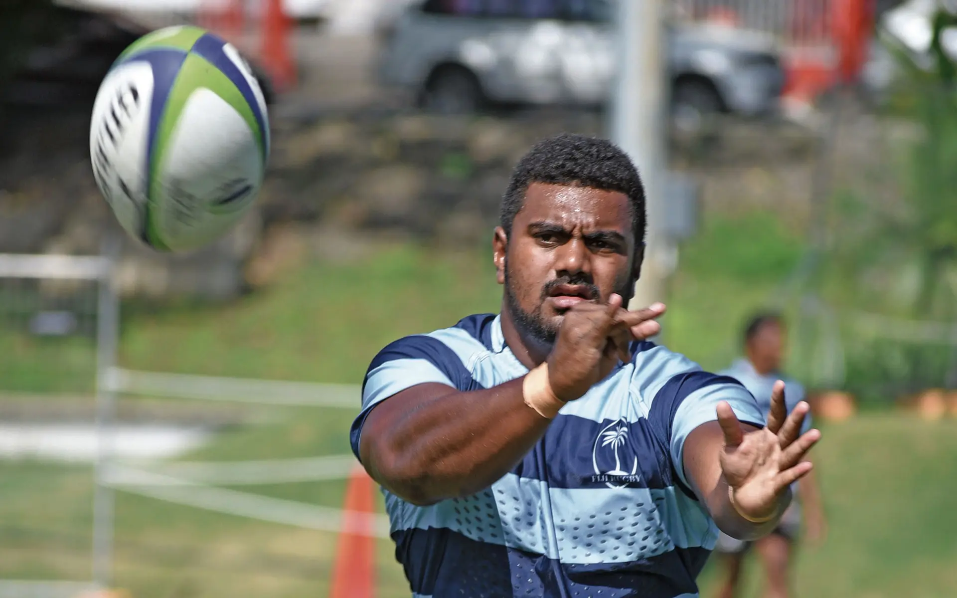 Mesulame Colakoto of Fiji Airways Fiji Warriors during team training at Albert Park on March 07, 2018. Photo: Ronald Kumar.