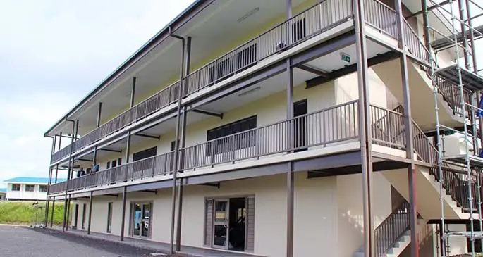 The new building at Queen Victoria School in Tailevu was surveyed by the Minister for Education Rosy Akbar on June 11, 2020. Photo: Ministry of Education