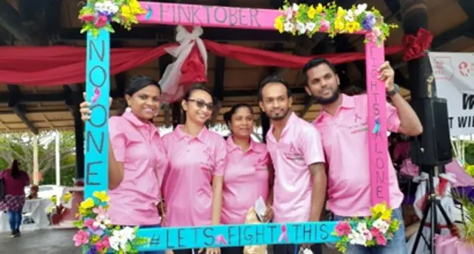 Various corporate bodies showing their support for Pinktober, the Fiji Cancer Society and the fight against breast cancer.   Photos: Fiji Cancer Society
