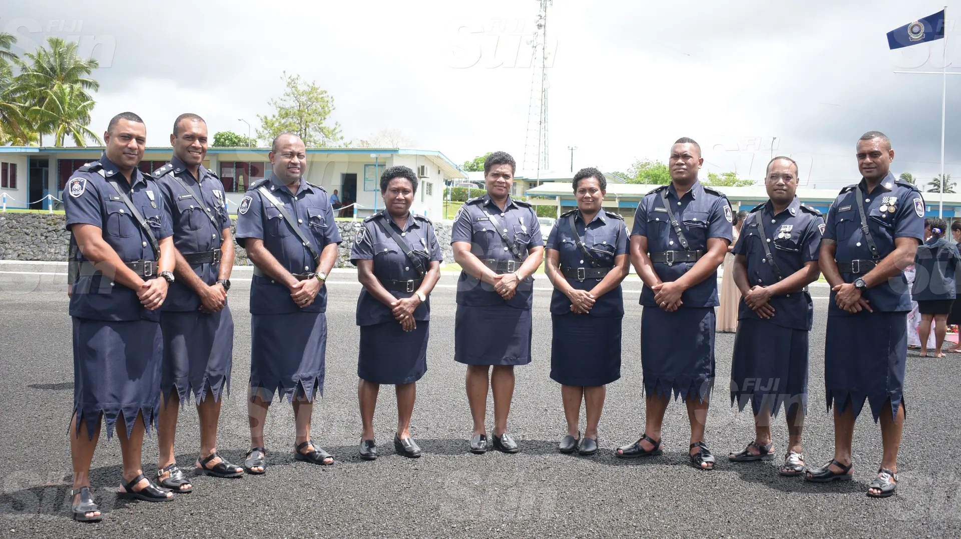 Senior Police officers during Police Remembrance Day ceremony at Police Special Response Unit on September 29, 2020. Photo: Ronald Kumar