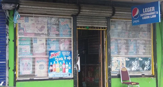 Photo of the shop where the businessman was arrested for his alleged  involvement in the drug trade. Photo: Rohit Kumar