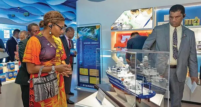 From left: Minister for Women, Children and Poverty Alleviation Lynda Tabuya and Minister for Education Aseri Radrodro during the 10th Political Leaders Delegation of the Pacific Island Countries in China earlier in April. Photo: DEPTFO