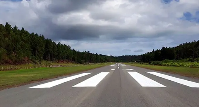 The newly upgraded Lakeba runway.