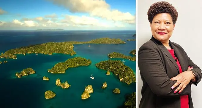 Bay of islands in Vanuabalavu, Lau and Westpac’s senior manager, microfinance and women’s market, Eseta Nadakuitavuki, wears many professional hats.