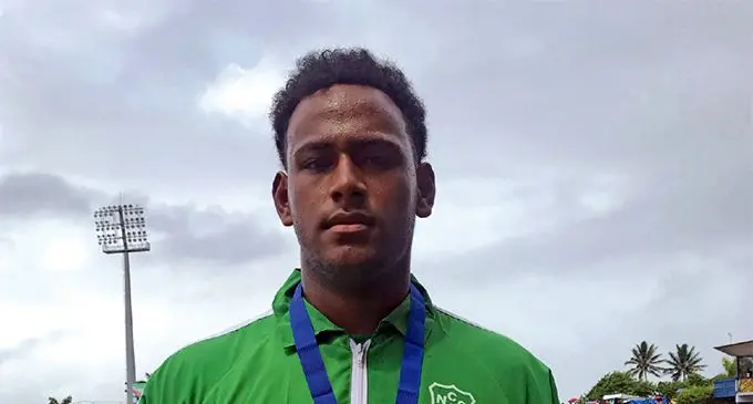 Solomone Kaulotukiono with his gold medal. Photo: Grace Narayan