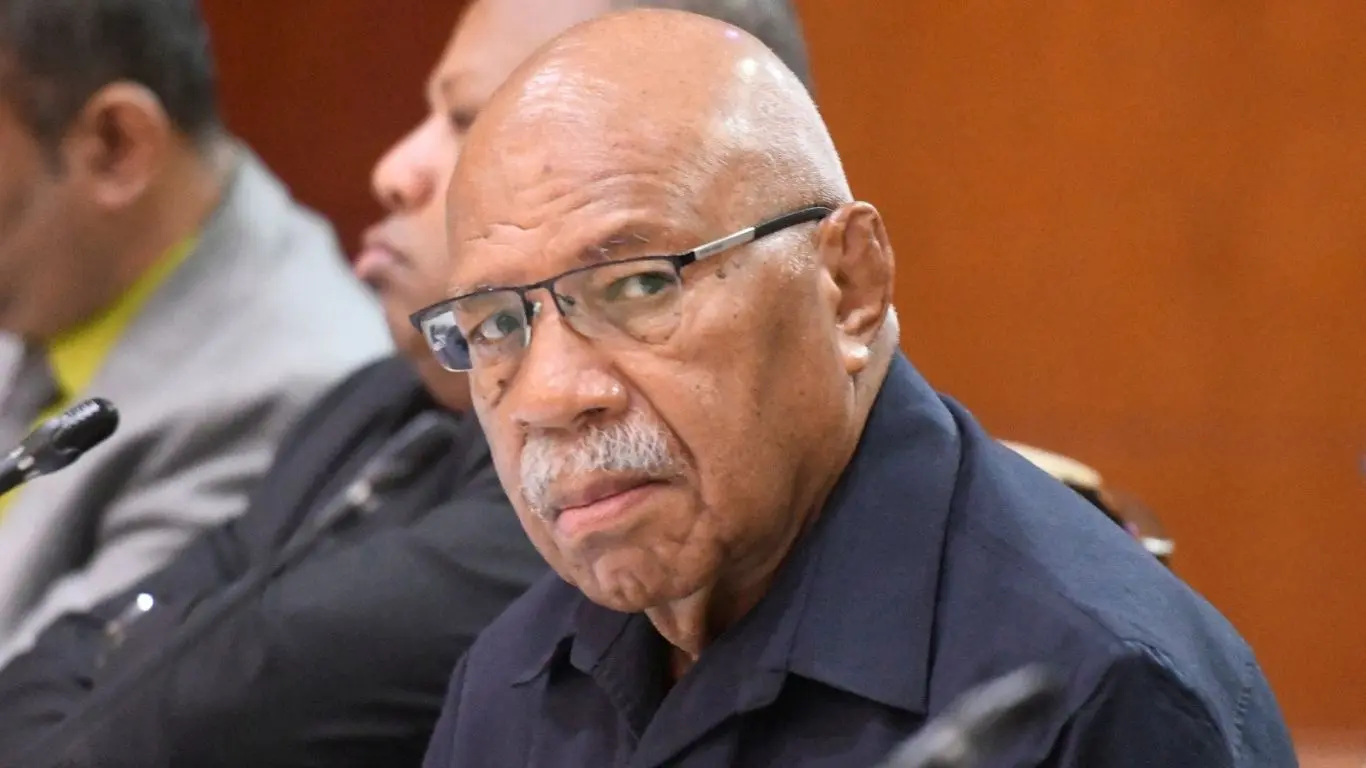 Prime Minister Sitiveni Rabuka at the first public consultation on the Constitution Amendment Bill in Suva.
