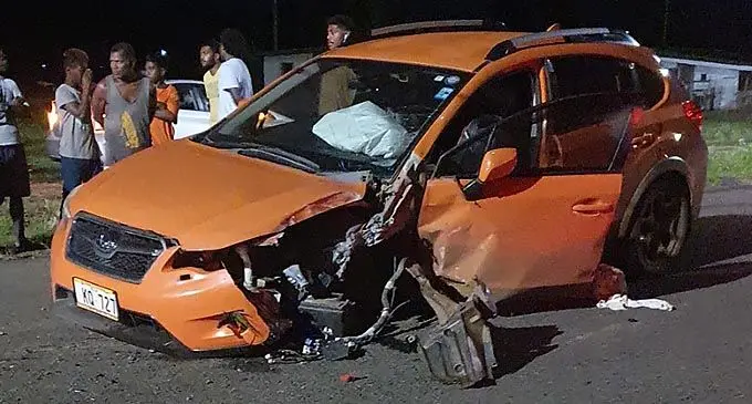 The crash at Wailevu, Labasa on November 17, 2021.