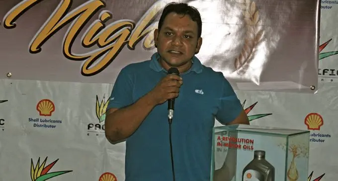 Rajnesh Prasad speaking during the FCC Awards night on February 24, 2018. Photo: Grace Narayan