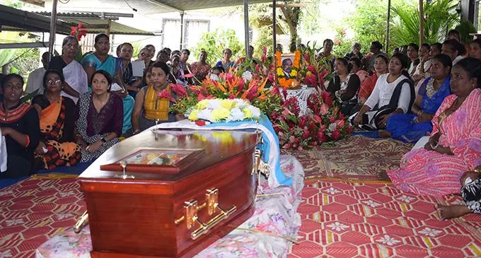 Family and friends showing their respact to the late CPL Rajendra Nair at his home in Cevuga road Kalabu,Suva on March 3,2019.Photo:Simione Haravanua.
