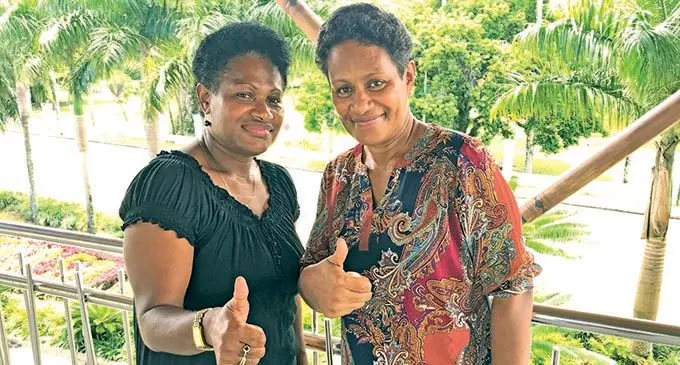 Loata Radinikaba, 43, and Sinai Falemaka, 48, in Suva on December 7, 2021.  Photo: Inoke Rabonu