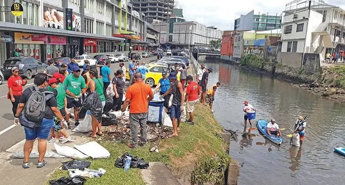 Nubukalou Creek clean up saw the combined effort from the community, the Suva City Council and the  Department of Environment on February 27, 2021.  Photo: Leon Lord