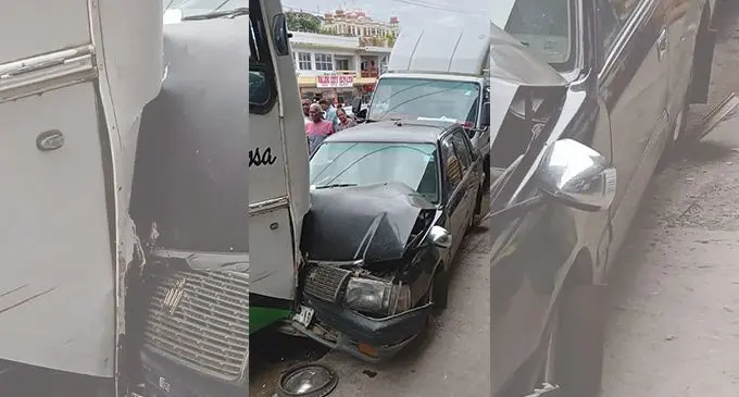 The result of the accident along Duabale Road in Sigatoka.
