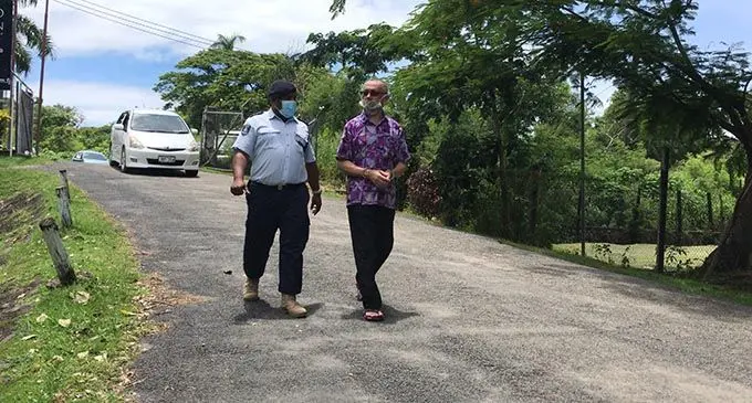 Muhammed Raheesh Isoof escorted to the courtroom at the High Court in Lautoka before the judgment of his case on January 19, 2022. Photo: Ashna Kumar