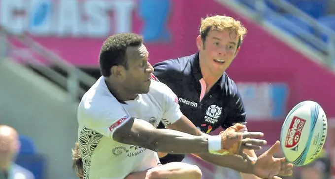 Sanivalati Ramuwai in action during the 2013./14 World Sevens Series. Photo: Zimbio