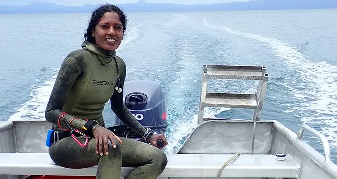 Savusavu’s Liquidstate Freediving Manager Neelam Rattan