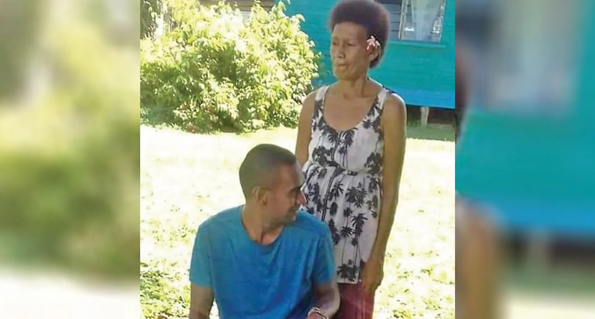Poasa Matavesi with his mother, Adi Rejieli Veibi.