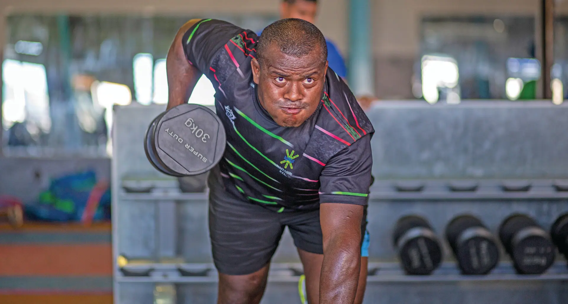 Naitasiri rugby captain, Sireli Kaloucava during their gym session at the High Performance Unit in Suva on November 9, 2020.The tireless No.8 is a sure starter in Saturday’s Skipper Cup final against defending champions Suva at the ANZ Stadium. Photo: Leon Lord    