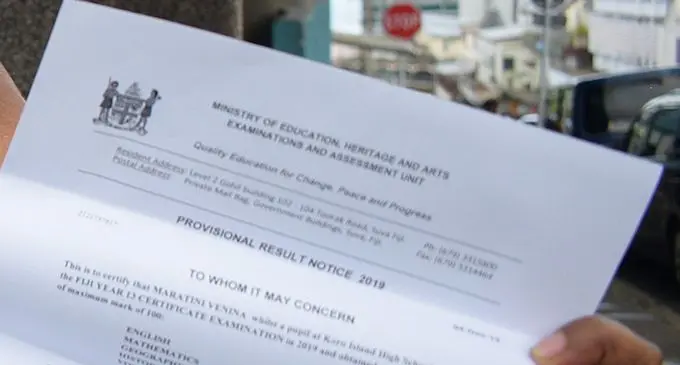 2019 Year 13 provisional results notice.