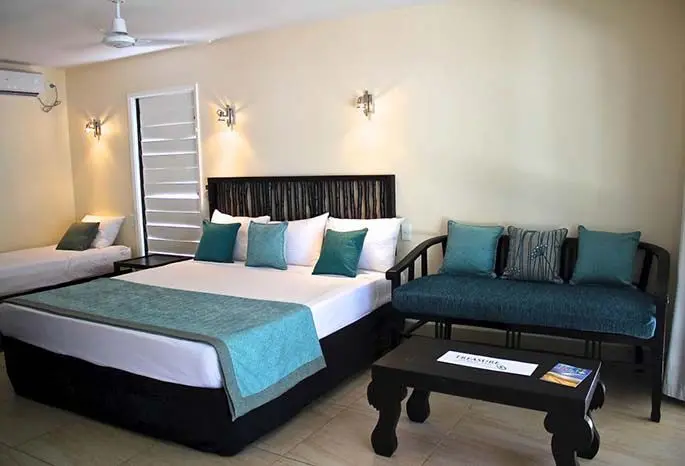 An Oceanview Bure at Nakelo Treasure Island Resort and Spa.
