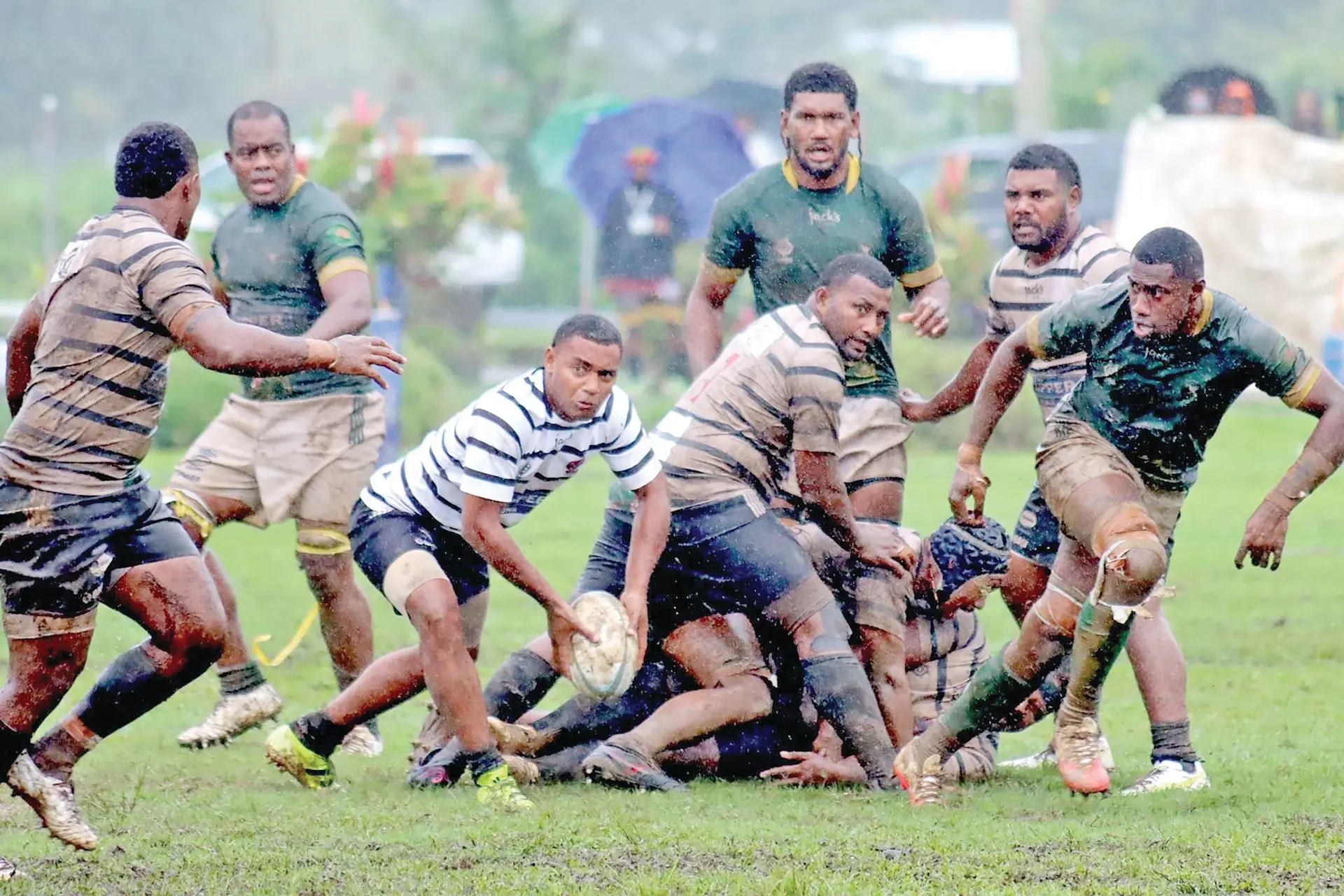 Rewa rugby players in action against Tailevu on September 6, 2026. The players are not paid so the union could pay for their Skipper Cup expenses.  Photo: Ioane Asioli  