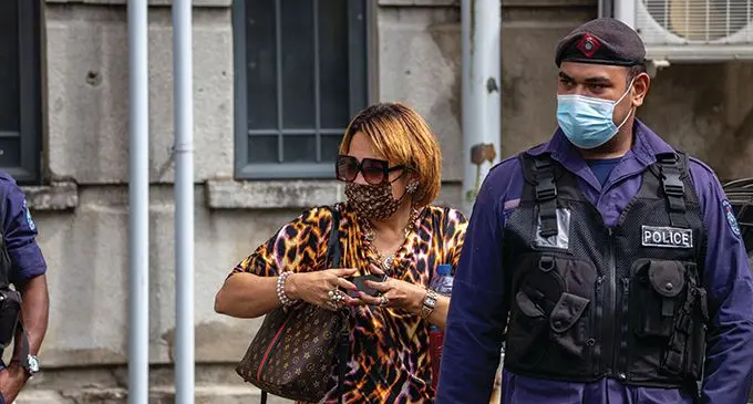 Veronica Malani outside court on August 4, 2021. Photo: Leon Lord