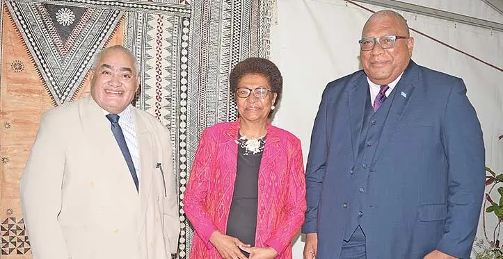 Paramount Chiefs from left: Ratu Epenisa Cakobau, Ro Teimumu Kepa and President Ratu Wiliame Katonivere during the Vakaturaga Conference in Suva. Photo: Ronald Kumar