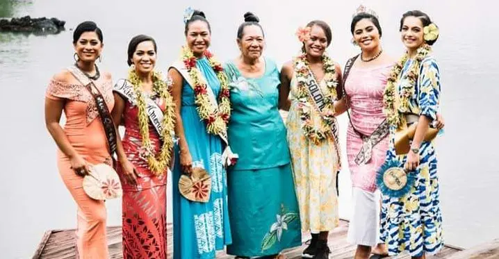 Miss Pacific Islands beauty contestants in Samoa this week. Photo: RNZ Pacific