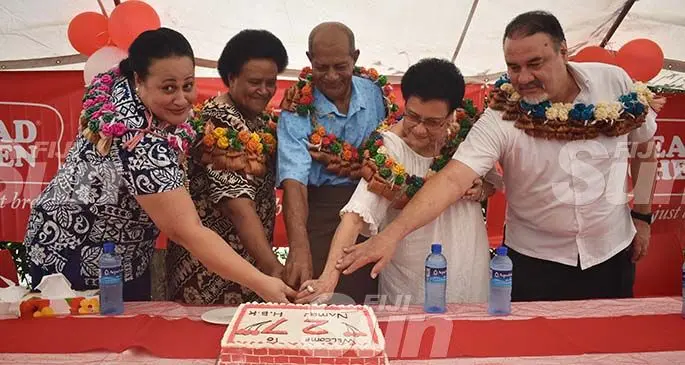 From left: Dr Ilisapeci Kubuabola Samisoni, Adi Senitiki Nava Tavaiqia, Ratu Wiliame Bouwalu, founder and chair, Mereoni Samisoni and chief executive officer John Samisoni. Photo: Charles Chambers