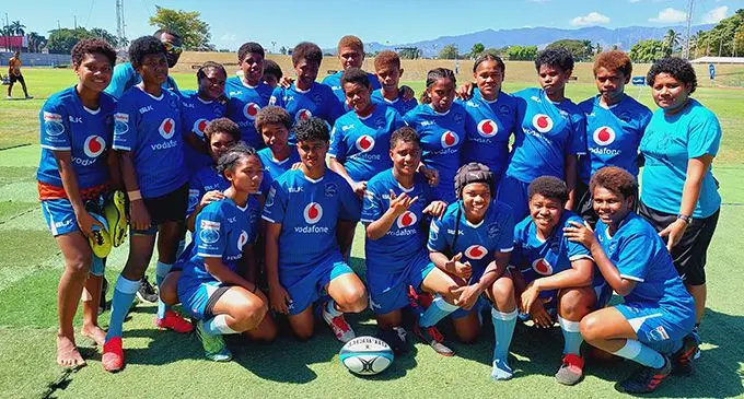 Yasawa High School Under-18 girls rugby team after their Weet-Bix Raluve match against Jasper Williams High School at Churchill Park on August 6, 2022. Photo: Sereana Salalo