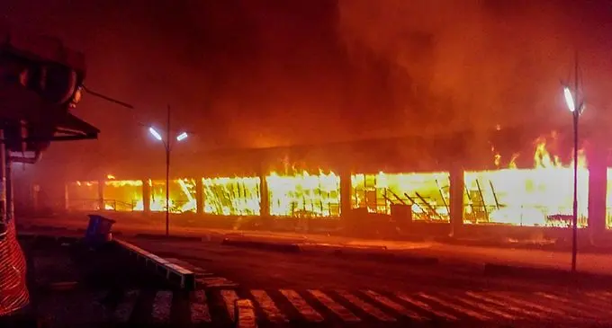 The fire incidents at Ba Central Arcade.