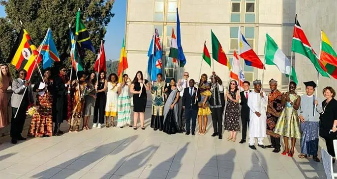 FLYING THE FIJIAN FLAG WITH PRIDE... Luse Buinimasi (holding the Fiji flag) with other graduates of the Master’s Degree in Public Health programme from the Hebrew University of Jerusalem, Israel on September 2, 2021.