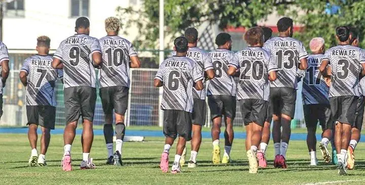 Ajay Trading Rewa football players training at the Uprising Sports Centre in Pacific Harbour, Deuba, on May 27, 2025. Photo: Rewa FA