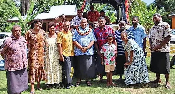 Minister for Agriculture Vatimi Rayalu with members of the Sa Dina Youth Cooperative. Photo: Ministry of Agriculture