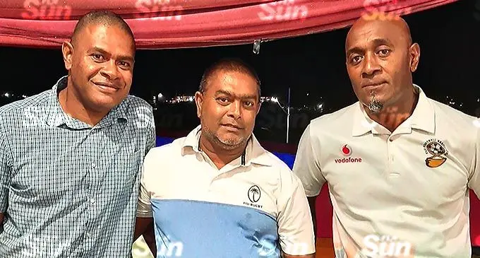 From left: Nadi assistant coach Emosi Baleinuku, Nadi team manager Abdul Khan and Nadi coach Viliame Toma.. Photo: Waisea Nasokia