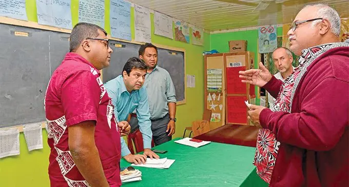Minister Reddy and officials from the Ministry of Waterways with resident of Makoi during the consultation this week.
