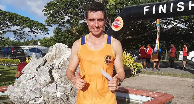 Dean Ryan, the winner of the Courts and Sports World Fun Run.  Photo: Shreeya Verma