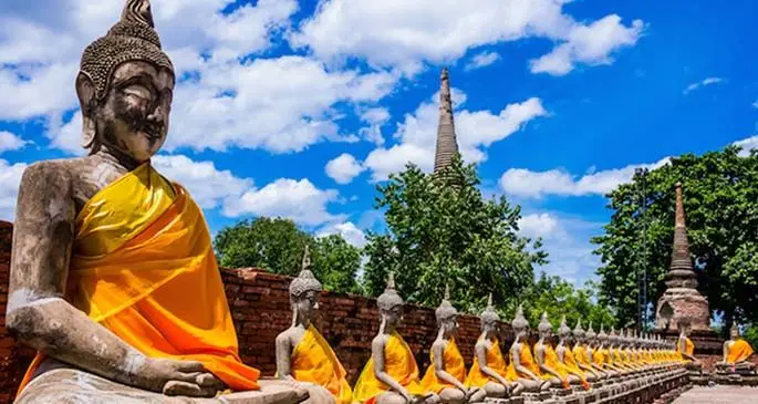 The city of Ayuthaya, located in the Chao Phraya River valley in Thailand, is one of the most iconic tourist attractions.