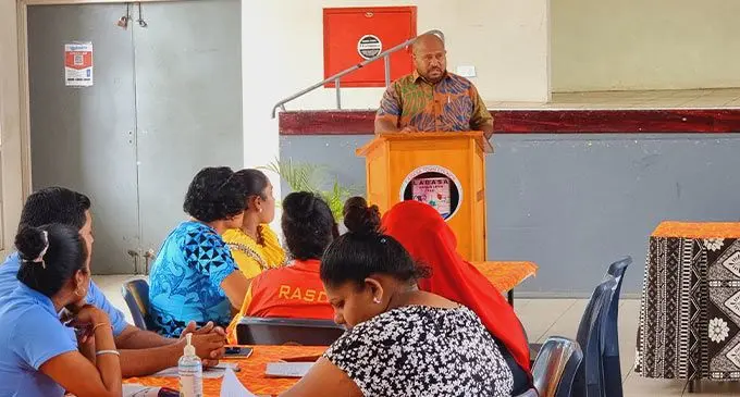 Divisional Health Inspector Northern Division, Vakaruru Cavuilati, during the General Hygiene Practice (GHP) training with restaurant operators in Labasa  on July 27, 2022. Photo: Sampras Anand